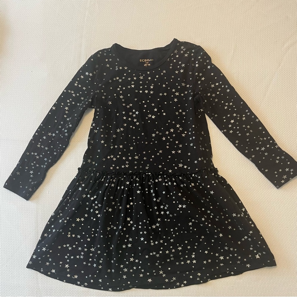 BCBGirls sparkly Star dress black size 8/10 drop waist